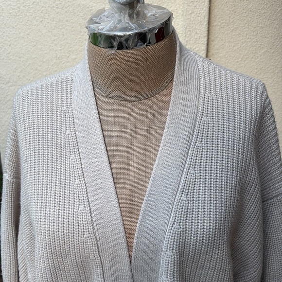 Aritzia Wilfred Free Merino Wool Unwind long relaxed Cardigan w/ deep pockets - Picture 4 of 14